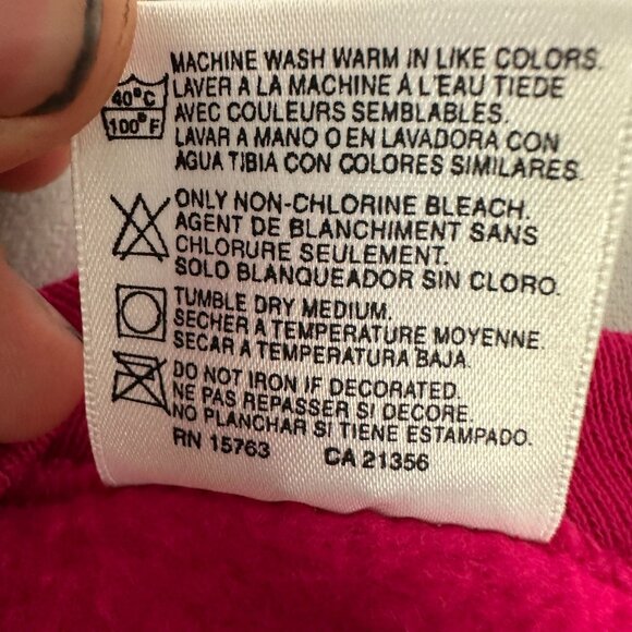 Hanes Her Way Women's Pink Crewneck Sweatshirt Size L - Picture 4 of 4